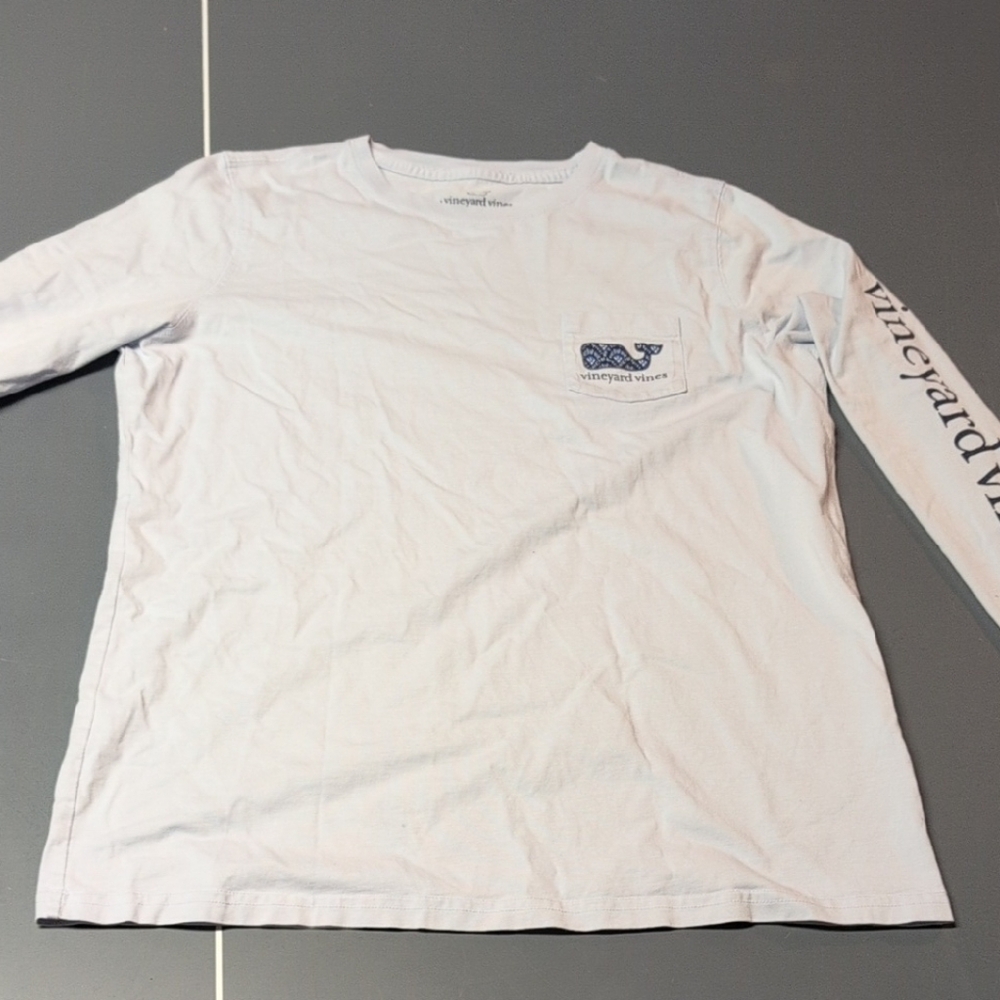 Vineyard Vines Men's White Long Sleeve Tee